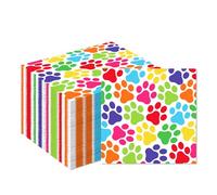MORAINJAY 40 PCS Paw Print Party Napkins, Paw Animal Birthday Paper Napkins for Boys, Pet Theme Party Tableware Decorations and Party Supplies