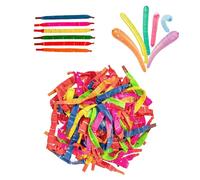 MORAINJAY 50Pcs Assorted Colors Rocket Balloons, Premium Latex Balloons,Whistling Balloons| Screaming Balloons| Flying Balloons for Kids,Ideal Party Bag Fillers,Loot Bags Favours