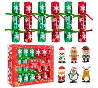 MORAINJAY 6 Packs Christmas Crackers Luxury 10inch,Christmas Crackers with Walking Clockwork Toys,Christmas Crackers for Xmas Party Favors,Kids Novelty Gifts,Christmas Eve Dinning Table Decoration