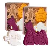 MORAINJAY 8 Pack Halloween Scented Candles,Natural Soy Wax Candle for Home Scented,12-18 Hours Burn Time,Pumpkin|Bat|Ghost|Skeleton Design Decors Aromatherapy Candles Present for Her,Mom,Friend