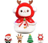 MORAINJAY 9in Christmas Snowman Plush Pillow Toy for Kids, Cute Stuffed Doll, Soft Animal Gift for Girls Boys, Winter Holiday Decor, Xmas Stocking Fillers