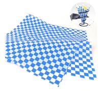 MORAINJAY Blue White Checkered Greaseproof Paper, 100Pcs Wax Sheets for Food Chips, Waterproof Basket Liners, Oil-Proof Baking Paper for Burger Sandwich (30x30cm)
