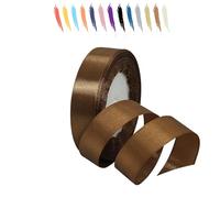MORAINJAY ChocolateColor Ribbon 20mm Satin Ribbons Roll Fabric Thick for Gift Wrapping : 23M,Perfect for Wedding,Flower Bouquets,Cake,Halloween Christmas Holiday Gifts Party Decorations
