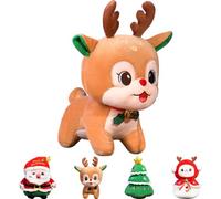 MORAINJAY Christmas Plush Toy,9in Xmas Elk Plush Pillow Toy for Kids,Cute Christmas Reindeer Stuffed Doll,Soft Stuffed Animal Toys Gift for Girls Boys,Winter Holiday Decor,Christmas Stocking Fillers