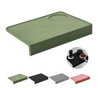MORAINJAY Coffee Tamper Mat with Corner Support,15x20cm Espresso Silicone Mat,Barista Grade Non-Slip Espresso Accessory for Home&Commercial Bars-4 Colors,Dishwasher-Safe&Durable(Green)