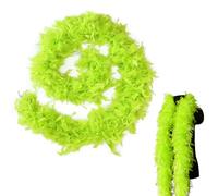MORAINJAY Colorful Feather Boas,6.6ft/2m Fruit Green Natural Turkey Feather Boa for Women,Girls,80g Fluffy Boa Feather for Fancy Dress Home Dancing Party,Wedding,Halloween,Cosplay,Costume Decoration