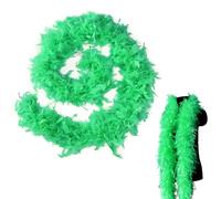 MORAINJAY Colorful Feather Boas,6.6ft/2m Grass Green Natural Turkey Feather Boa for Women,Girls,80g Fluffy Boa Feather for Fancy Dress Home Dancing Party,Wedding,Halloween,Cosplay,Costume Decoration