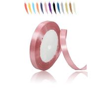 MORAINJAY Dirty Pink Ribbon 10mm Satin Ribbons Roll Fabric Thick for Gift Wrapping : 23M,Perfect for Balloons,Wedding,Flower Bouquets,Cake,Halloween Christmas Holiday Gifts Party Decorations