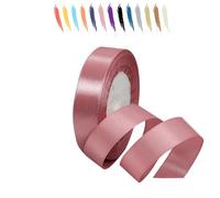 MORAINJAY Dirty Pink Ribbon 20mm Satin Ribbons Roll Fabric Thick for Gift Wrapping : 23M,Perfect for Wedding,Flower Bouquets,Cake,Halloween Christmas Holiday Gifts Party Decorations