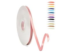 MORAINJAY Dirty Pink Ribbon 6mm Satin Ribbons Roll Fabric Thick for Gift Wrapping : 95M,Perfect for Balloons,Wedding,Flower Bouquets,Cake,Halloween Christmas Holiday Gifts Party Decorations