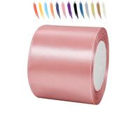 MORAINJAY Dirty Pink Ribbon 75mm Wide Satin Ribbons Roll Fabric Thick for Gift Wrapping : 23M,Perfect for Wedding,Flower Bouquets,Cake,Halloween Christmas Holiday Gifts Party Decorations