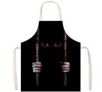 MORAINJAY Halloween Apron Blood Splatter for Adult,65x75cm Scary Bloody Butcher Costume Cosplay Accessories,Adjustable Waterproof Kitchen Cooking Waitress Chef Apron(A)