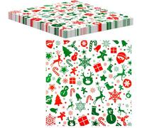 MORAINJAY Merry Christmas Greaseproof Paper - Wax Paper for Food, Wraps & Liners (30x30cm, 100 Sheets)