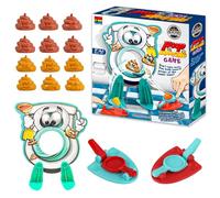 MORAINJAY Poop Shoot Toilet Game,Toilet Aiming Target Game for Kids,Funny Toilet Novelty Toy with 12 Poops,2 Launchers,1 Target,Poo Shoot Game Joke Prank Toy for Chrstmas Family Party,Travel Game