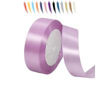 MORAINJAY Purple Pink Ribbon 25mm Satin Ribbons Roll Fabric Thick for Gift Wrapping : 23M,Perfect for Wedding,Flower Bouquets,Cake,Halloween Christmas Holiday Gifts Party Decorations