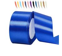 MORAINJAY Royal Blue Ribbon 50mm Wide Satin Ribbons Roll Fabric Thick for Gift Wrapping : 23M,Perfect for Wedding,Flower Bouquets,Cake,Halloween Christmas Holiday Gifts Party Decorations