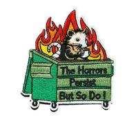 Moral Patches | 3.15 Inch Funny Animal Bag Accessories Embroidered | Full Embroidery and Hook Patches | Clothing Stickers for Men & Friends | The Horrors Remain But Also