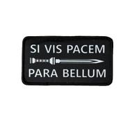 Morale Patch Si Vis Pacem Para Bellum 8 x 4.3 cm - Latin Saying Roman Sword - Patch for Military Collectors History Fans Tactical Collection