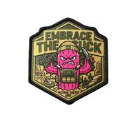 Morale Patch Tactical Cactus Unit 8.3 x 7.3 cm - Embrace The Suck Meme - Hexagonal Patch for Collectors Airsoft Military Collection