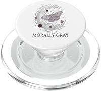 Morally Gray Celestial Dark Academia Moth Moon Design PopSockets PopGrip for MagSafe