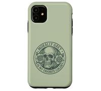 Morally Grey is My Favorite Color Floral Skull Dark Romance Case for iPhone 11
