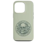 Morally Grey is My Favorite Color Floral Skull Dark Romance Case for iPhone 13 Pro