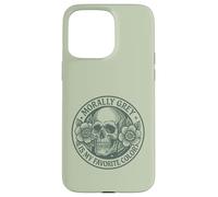 Morally Grey is My Favorite Color Floral Skull Dark Romance Case for iPhone 15 Pro Max