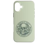 Morally Grey is My Favorite Color Floral Skull Dark Romance Case for iPhone 16 Plus