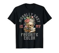 Morally Grey is My Favorite Color Morally Grey Book Lover Value Graphic T-Shirt, Men, Black, S