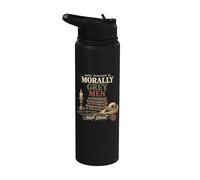 Morally Grey Men Reader Spicy Book Lover Stainless Steel Insulated Water Bottle