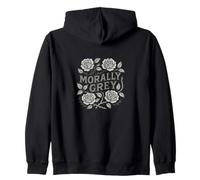 Morally Grey Thorny Roses Zip Hoodie