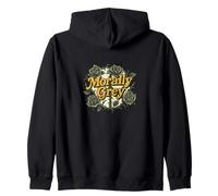 Morally Grey Thorny Roses Zip Hoodie