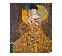 MORANA Oil on Canvas Hand Painted 50 x 60 cm Tribute to Adele Bloch-Bauer II Klimt Viennese Secession Style Decorative Wall Art Gift Italian Artists Made in Italy