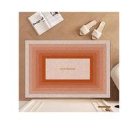 (Morandi red, 50X80cm 19.7X31.5in ) Silk circle floor mat household entrance door rubbing soil mat door leave-in pad dust-proof mud scraping pad pvc entrance pad