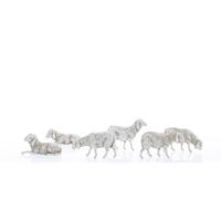 Moranduzzo 6 Assorted Sheep H. max 1.06 in for 3.15 in Nativity - Scale 1:22 - STANDARD 8 - Unbreakable Figurines, Hand-Painted, Official Product, Made in Italy, Sculptor M. Landi