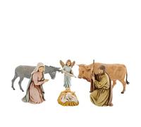 Moranduzzo 6 Figures for 4.33 in - STANDARD 11 - Scale 1:20 - Indestructible Nativity Figures, Hand-Painted, Official Product, Made in Italy, Sculptor M. Landi