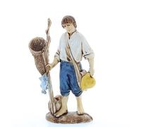 Moranduzzo Fisherman for Nativity Scene of 4 Inch Scale 1:20 - Unbreakable Nativity Figures - 18th Century Style, Hand-finished Painting, Official Product, Made in Italy, Sculptor M. Landi