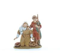Moranduzzo Kneeling Man with Boy for 3.94 in Nativity Scene - STANDARD 10 - Unbreakable Figures, Arabic Style, Hand-Painted, Official Product, Made in Italy, Sculptor M. Landi