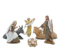 Moranduzzo Nativity 6 Subjects for Nativity Scene 10 cm 1:20 Scale - Indestructible Nativity Figures - Arabic Style, Hand-Finished Painting, Official Product, Made in Italy, Sculptor M. Landi