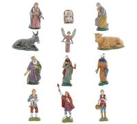 Moranduzzo Set of 12 Nativity Figures for Nativity Scene 10 cm - STANDARD 10 - Scale 1:20 - Indestructible Figures, Hand Painting, Sculptor M. Landi, Made in Italy