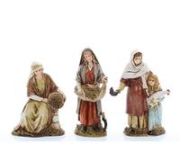 Moranduzzo Set of 3 Peasant Women for 3.94in Nativity, Scale 1:20 - STANDARD 10 - Unbreakable Figures, Arab Style, Hand-Painted, Sculptor M. Landi, Made in Italy