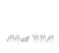 Moranduzzo Set of 6 Sheep H.2 cm for 6 cm Nativity - MINI 6 - Scale 1:32, Hand-Painted, Sculptor M. Landi, Made in Italy