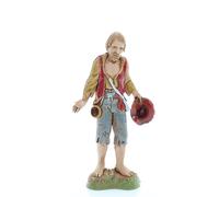 Moranduzzo Shepherd with Hat in Right Hand for Nativity Scene 4 Inch Scale 1:20 - Height 3.42 in - Resin Figure, Hand-Painted, Sculptor Martino Landi