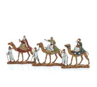 Moranduzzo Three Wise Men on Camel Suitable for 1.38 inch Crib Scale 1:50 - MICRO 1.38" - Indestructible Figurine, 18th Century Style, Hand-Finished, Sculptor M. Landi, Made in Italy