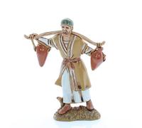 Moranduzzo Water Carrier for 3.58 in Nativity Scene - STANDARD 10 - Unbreakable Figure, Arabic Style, Hand-Painted, Official Product, Made in Italy, Sculptor M. Landi