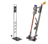 MORANGO Vacuum Cleaner Holder Compatible with Dyson V15 V12 V11 V10 V8 V7 V6 - DC45/ DC35/ DC58/ DC59/ DC62/ DC74- Floor Storage Organizer with Wheels Without Drilling the Wall.