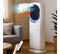 MoraRise 4 in 1 Fan Heater and Cooler with Humidifier, Space Heaters Fan for Home Office, 120°Oscillating, 2 Heating & 3 Cooling Weed Speed,12H Timer, 4L Water Tank (Sliver)