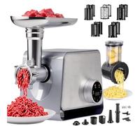 MoraRise Electric Meat Grinder & Vegetable Slicer, 2-in-1 Food Processor