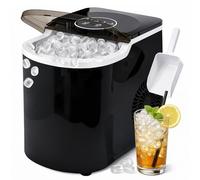 MoraRise Ice Maker Machine Countertop, 12kg/24H, 2 Sizes, Self-Cleaning Portable Ice Machine, 7 Bullet Ice Cubes in 6 Mins, Scoop & Basket for Home/Kitchen/Office/Bar (12Kg/24H)