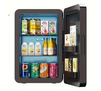 MoraRise Mini Fridge 22L/30 Cans Portable Cooler & Warmer Mini Fridge for Bedrooms with Adjustable Shelves, AC+12V DC Small Fridges for Office, Car, Travel, Cosmetics, Skincare & Drinks (Black)